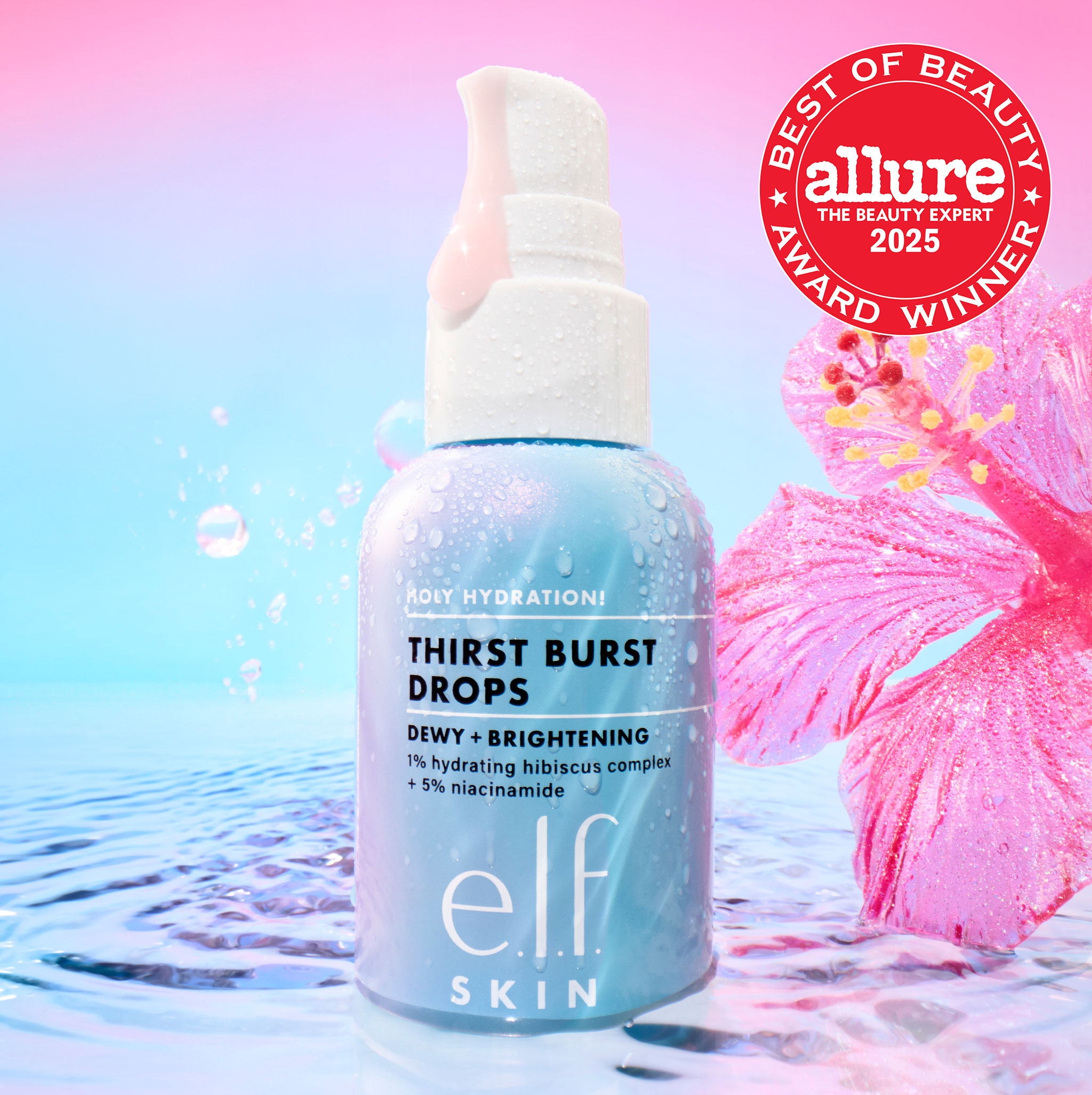 E.L.F. SKIN HOLY HYDRATION! THIRST BURST DROPS (SUERO PARA ROSTRO)